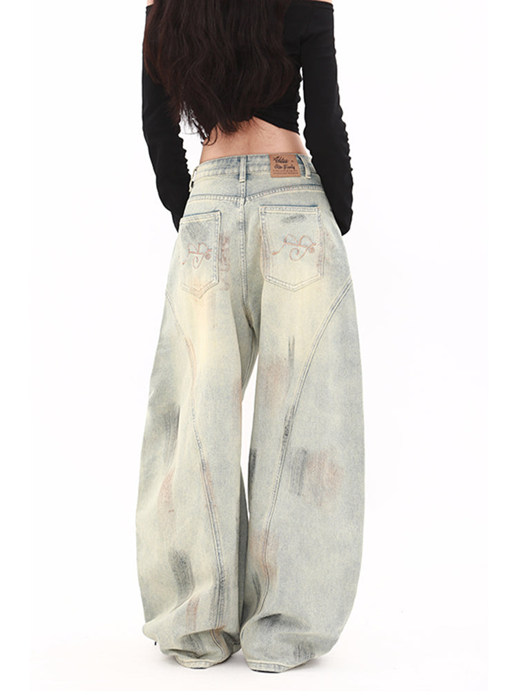 Dirty stained skinny jeans