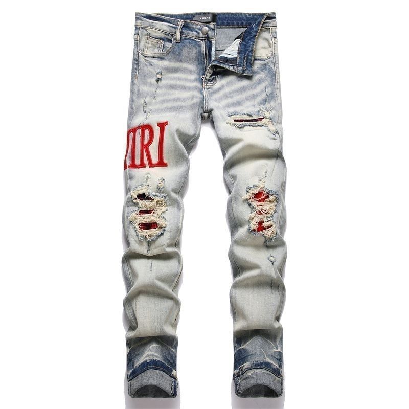 Amiri Distressed Patch Jeans