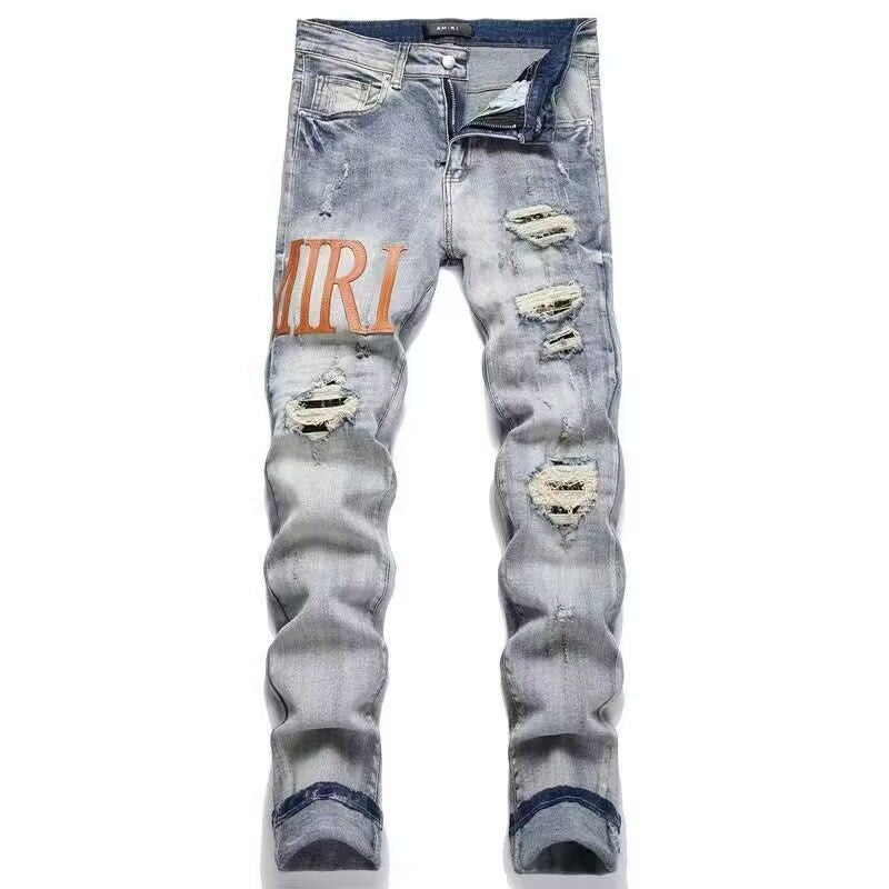 Amiri Distressed Patch Jeans