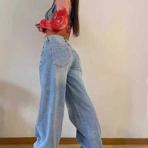 Retro High Waist Wide Leg Women's Jeans