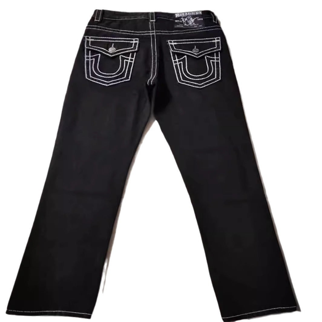 Streetwear brand denim casual pants