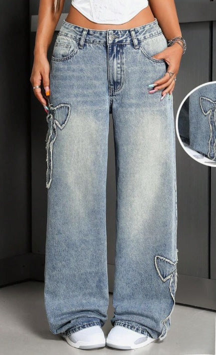 Retro Wide Leg Baggy Jeans