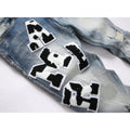 Amiri Embroidery Street fashion Distressed jeans