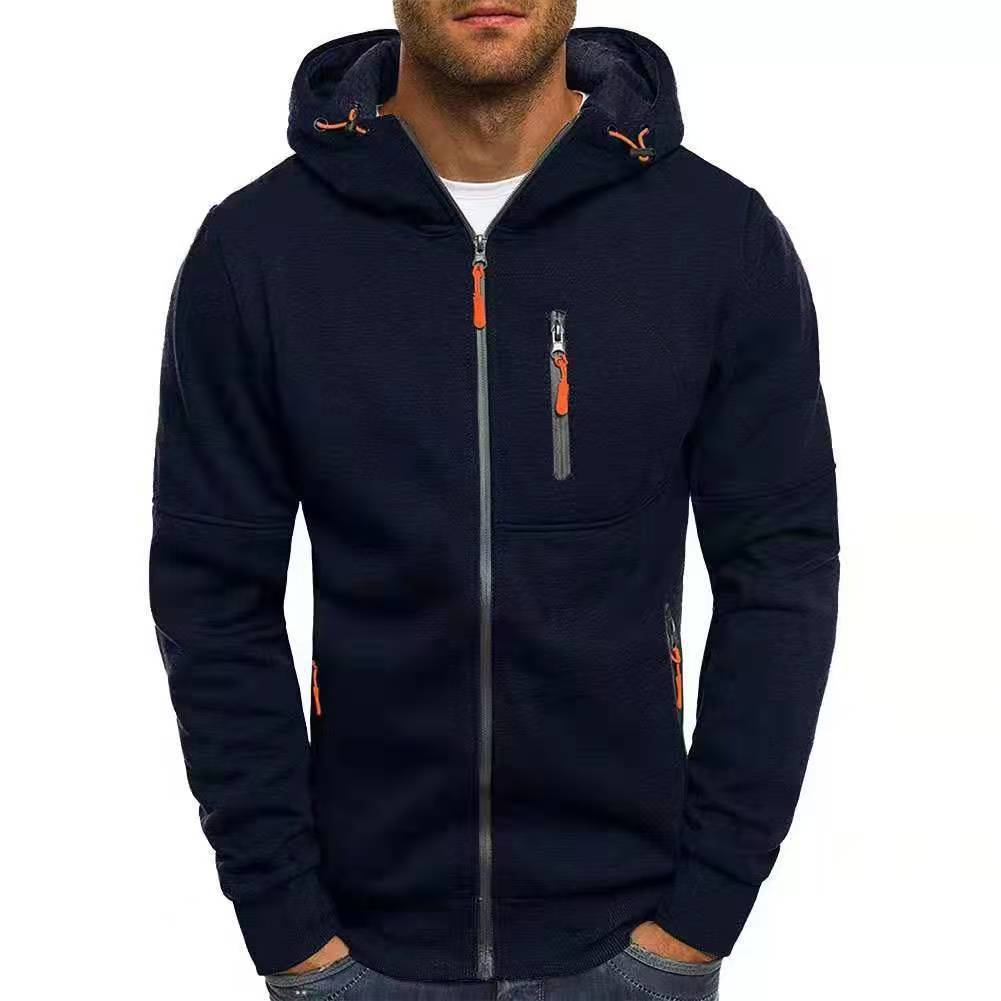 Men's Fleece-Lined Hooded Zipper Sweater