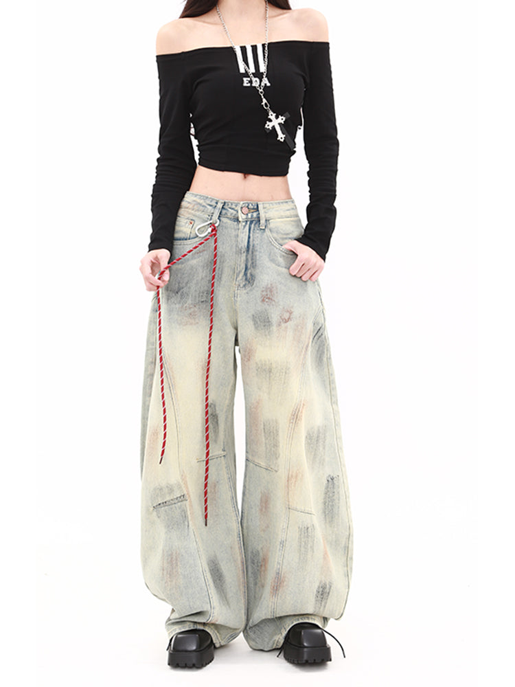 Dirty stained skinny jeans