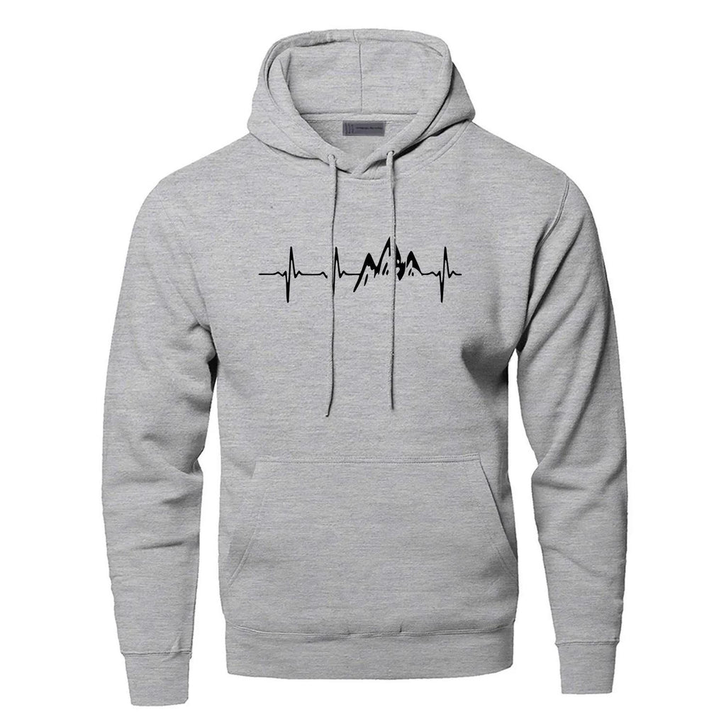 Fleece-Lined Heartbeat Hoodie Sweatshirt