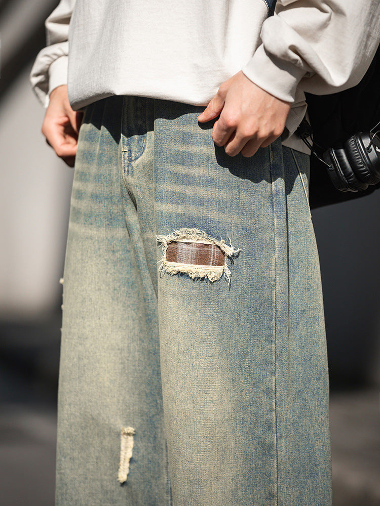 Ripped Prellis Stitched Jeans
