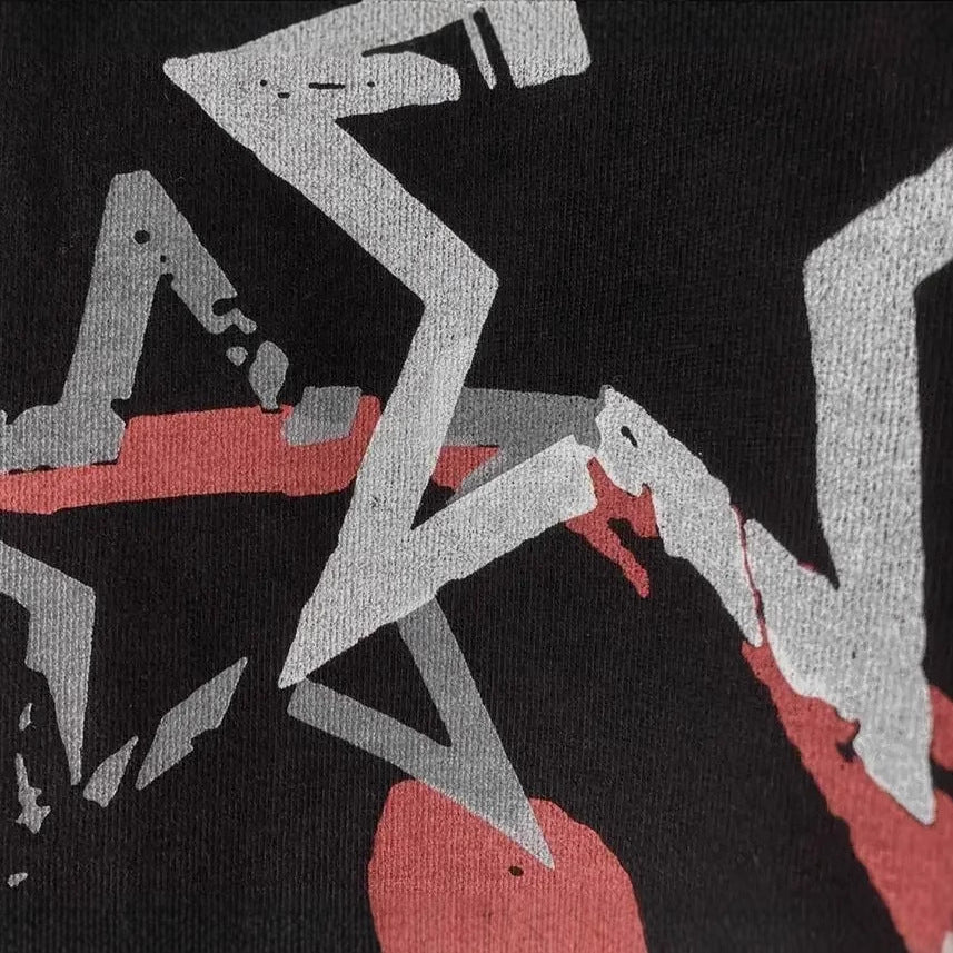 Punk Print Long Sleeve Fake Two Piece T-shirt