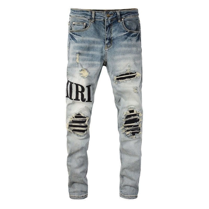 Amiri Distressed Patch Jeans