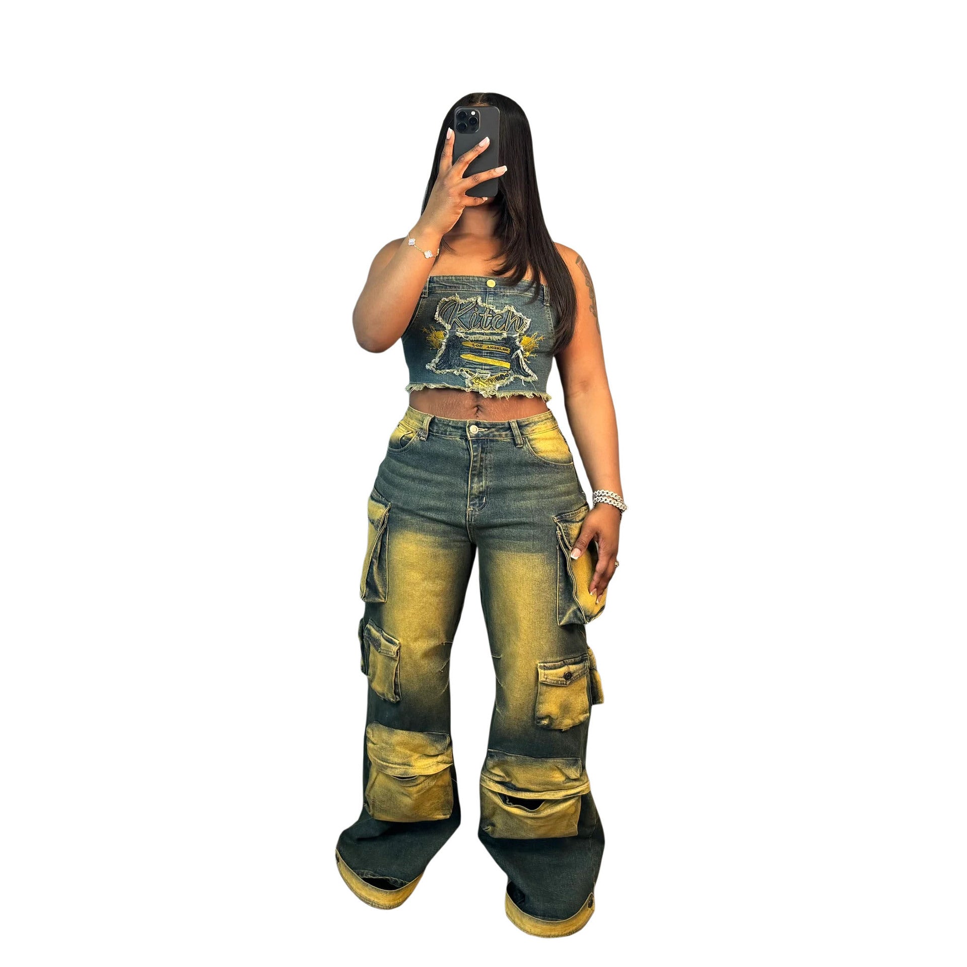 Men's Loose Denim Work Pants