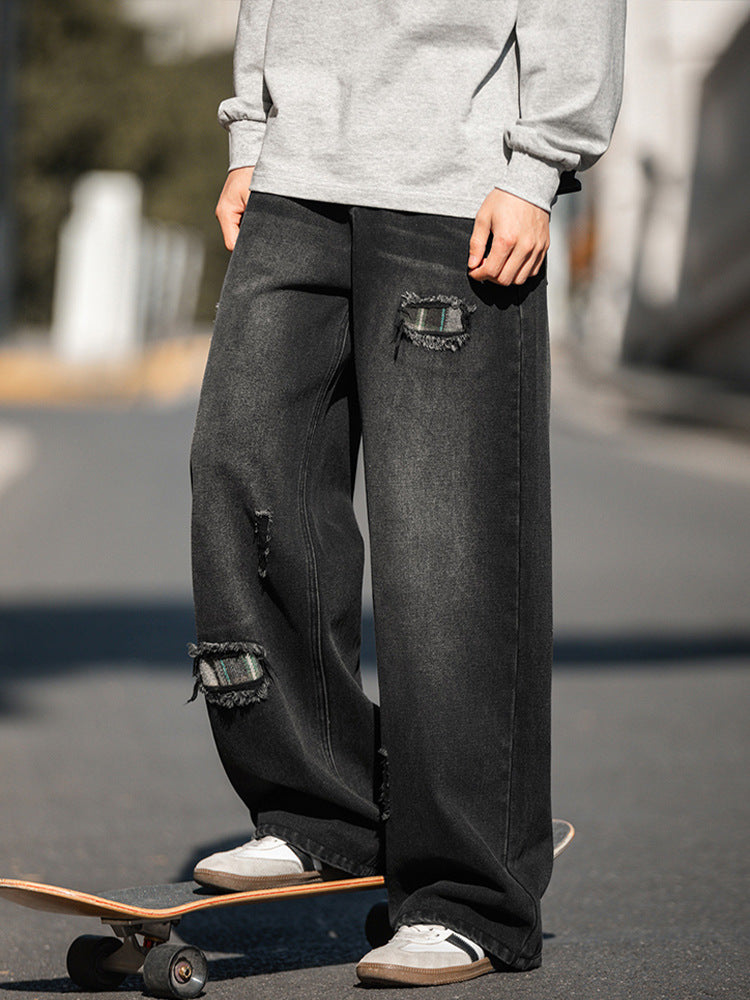 Ripped Prellis Stitched Jeans