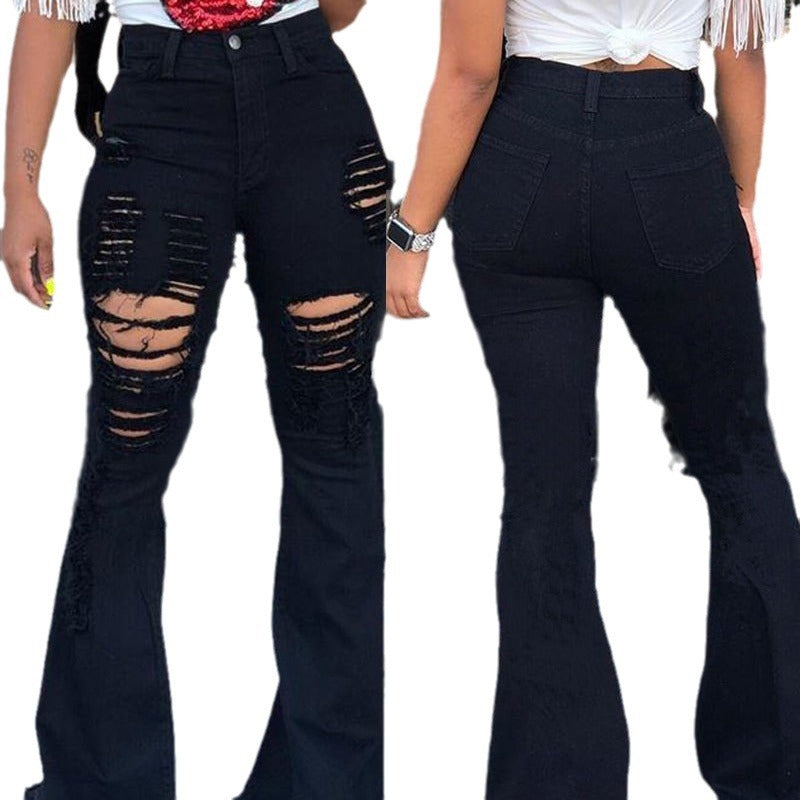 Baggy-shaped jeans