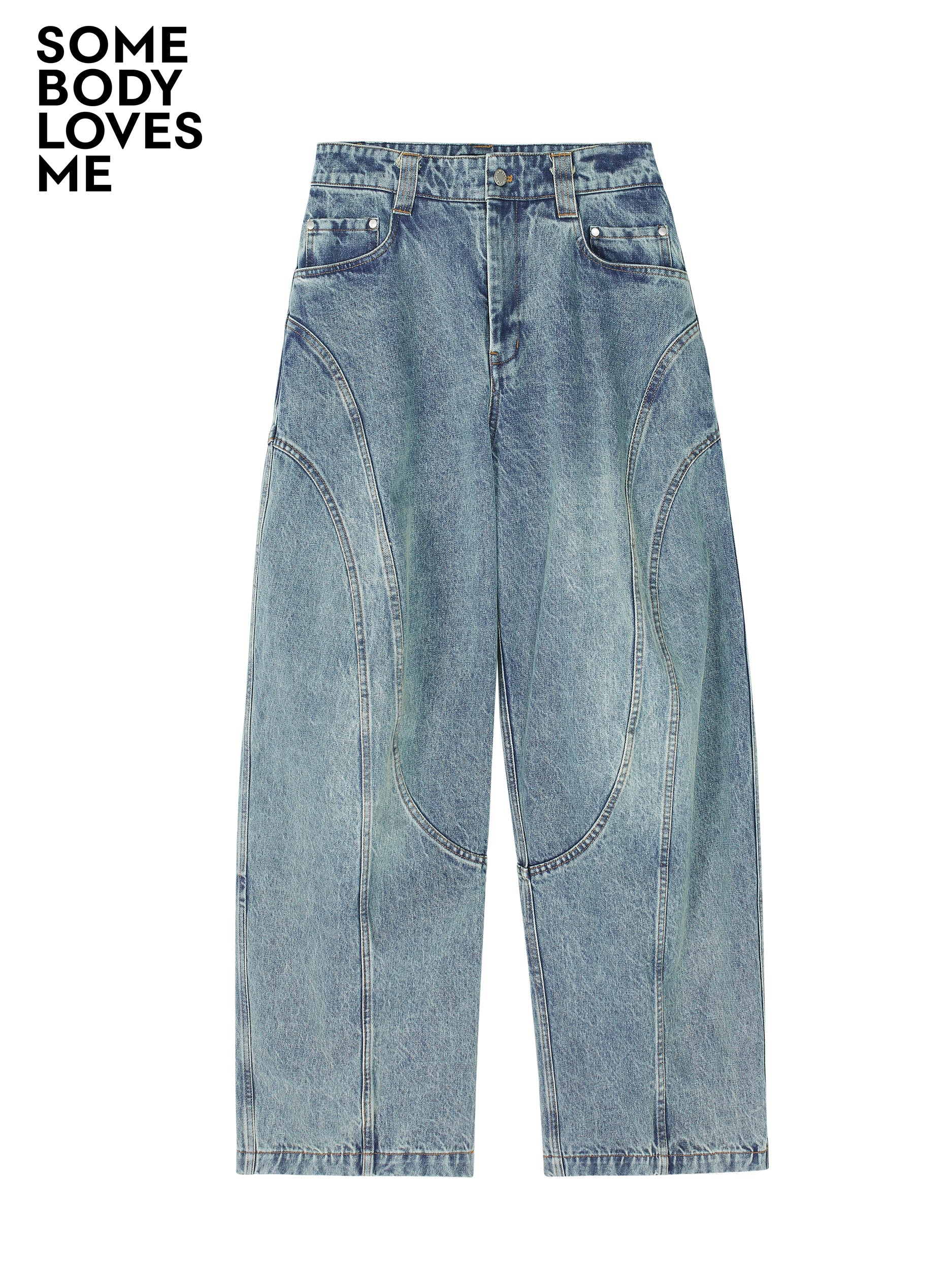 Ultra-Loose Heavy-Duty Washed Baggy Jeans