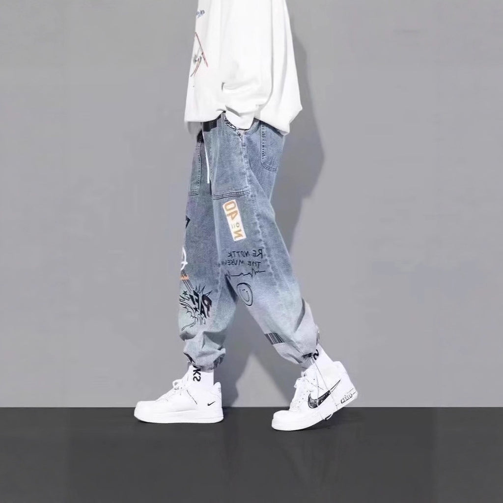 Summer New Letter Print Jeans