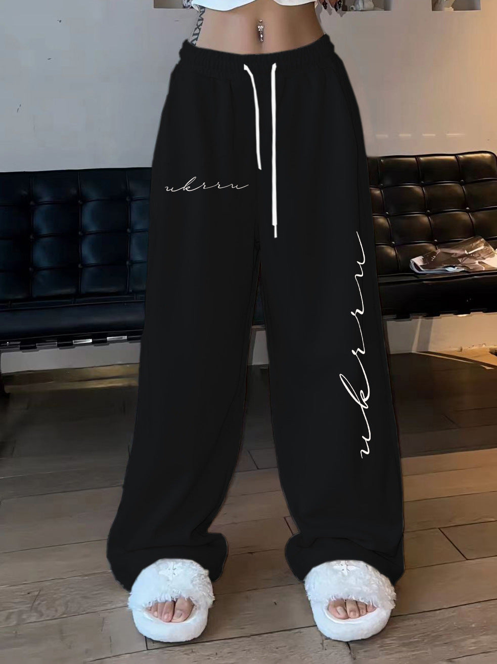 Women's Hip-Hop High-Waisted Loose Drawstring Pants