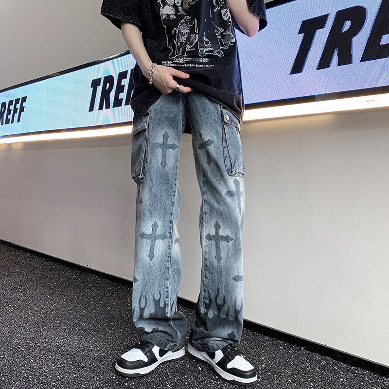 Men's  Loose Straight Leg Jeans