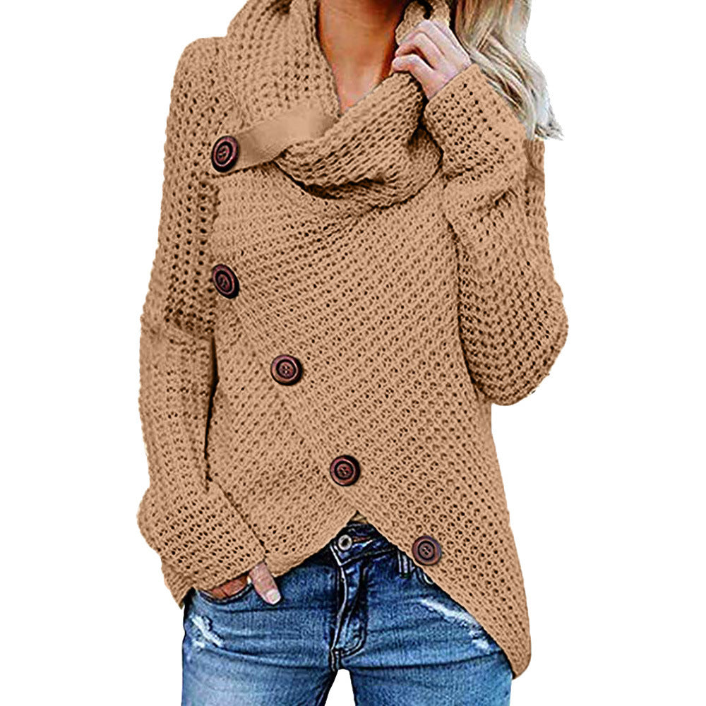 Women's High Neck Knit Sweater