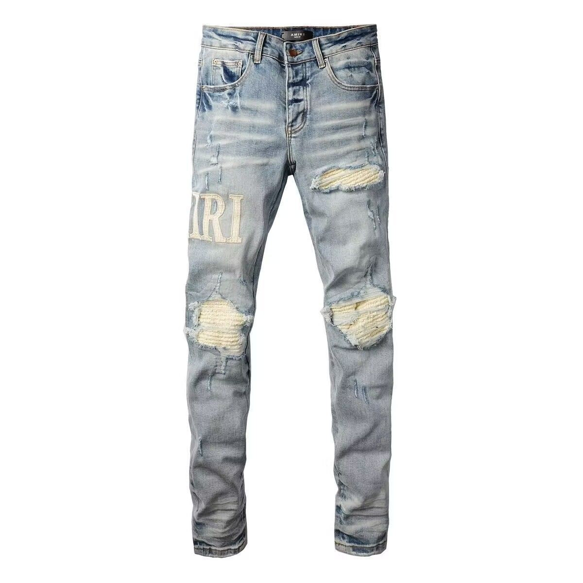 Amiri Distressed Patch Jeans
