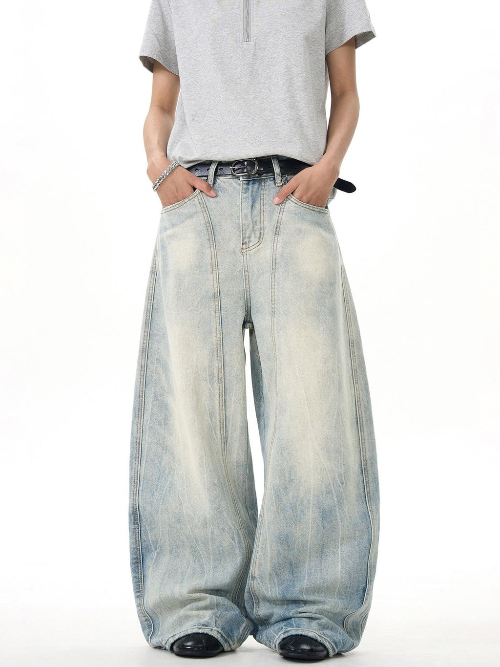 American-style vintage denim pants