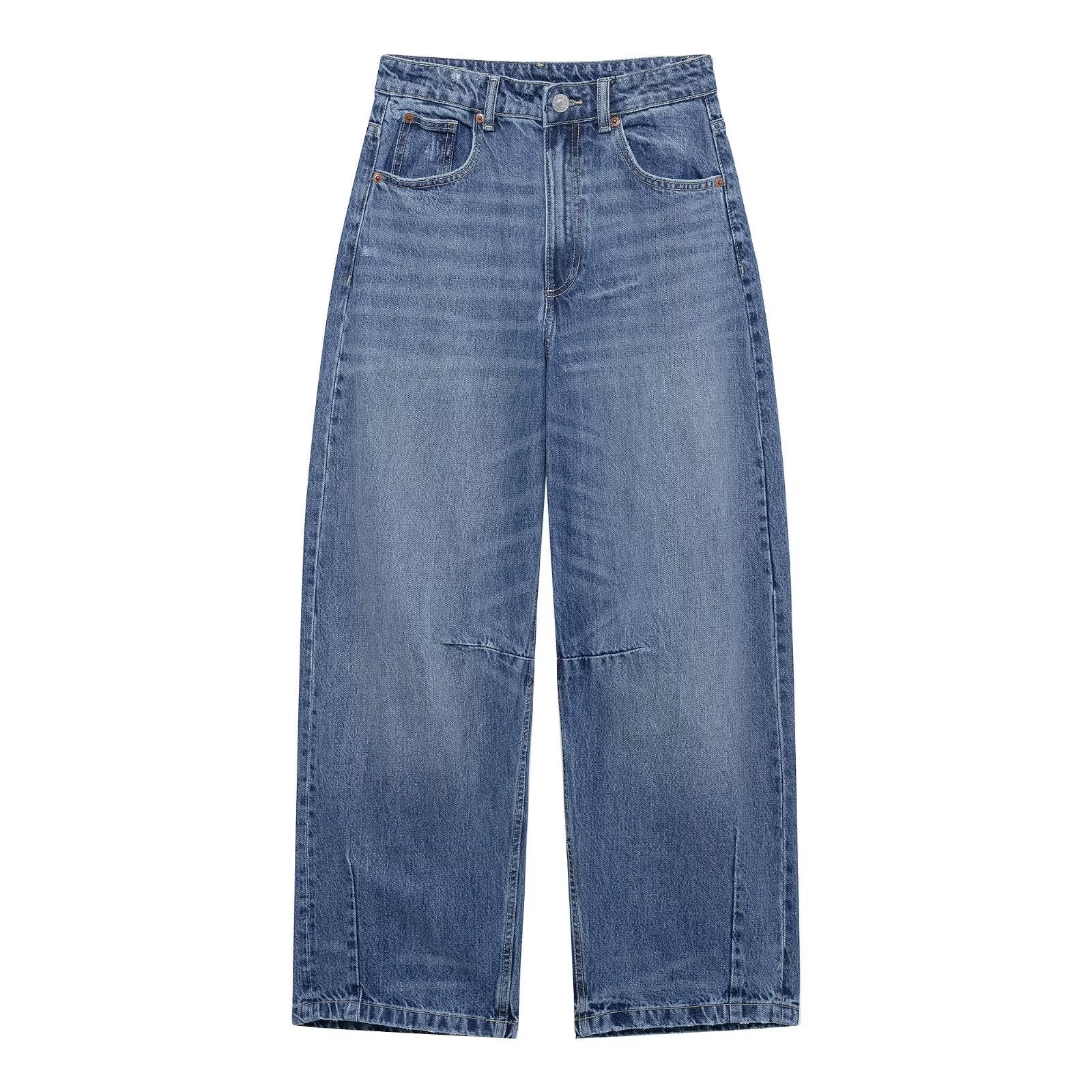 Retro Balloon Wide-Leg Women's Jeans