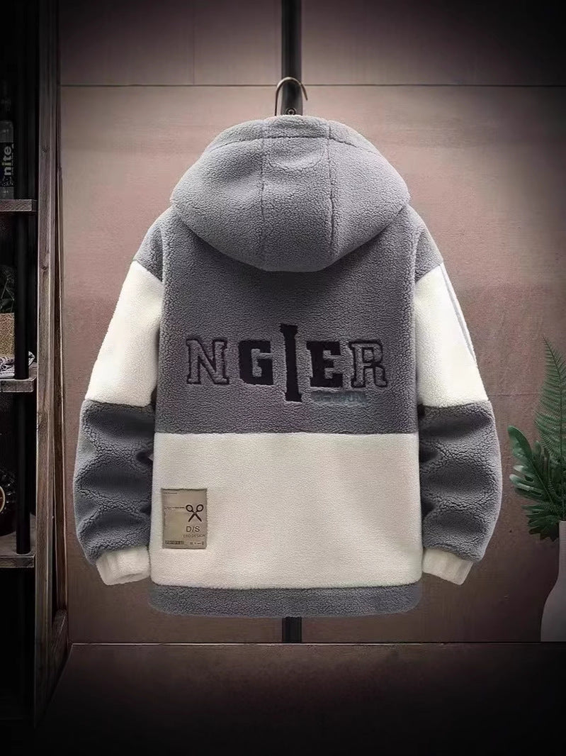 Men's Winter Lamb Fleece Padded Jacket