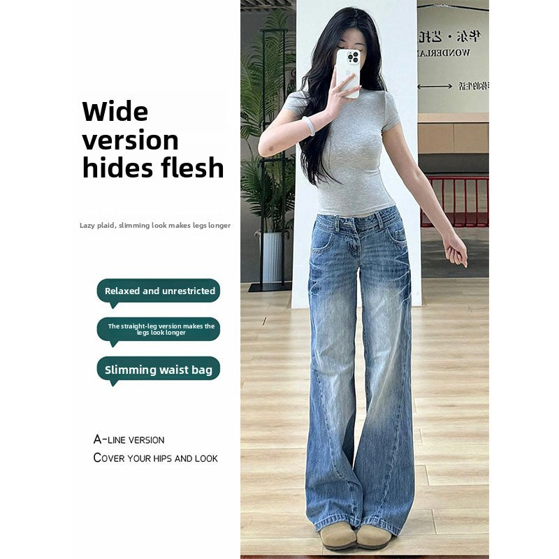 American retro flared jeans for women