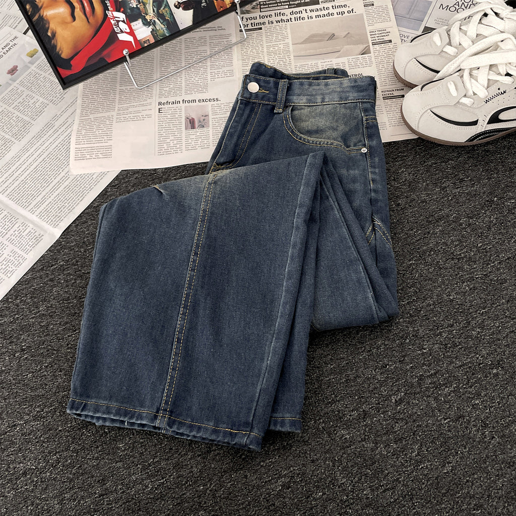 Vintage Washed retro-shaped jeans