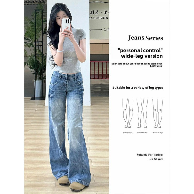 American retro flared jeans for women
