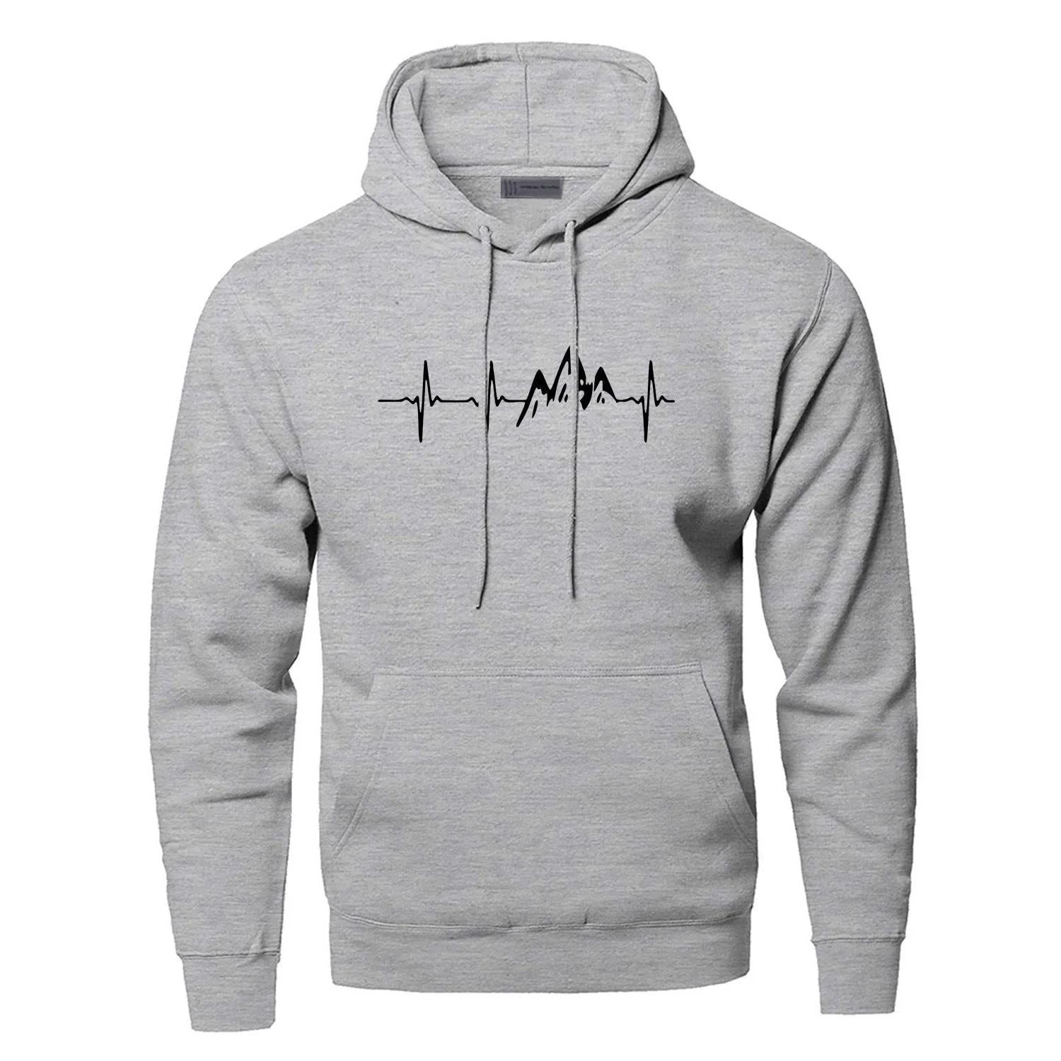 Fleece-Lined Heartbeat Hoodie Sweatshirt