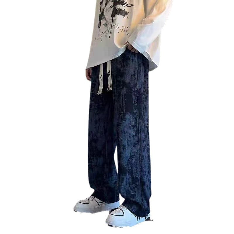 Men's Tie-Dye Wide-Leg Casual Pants