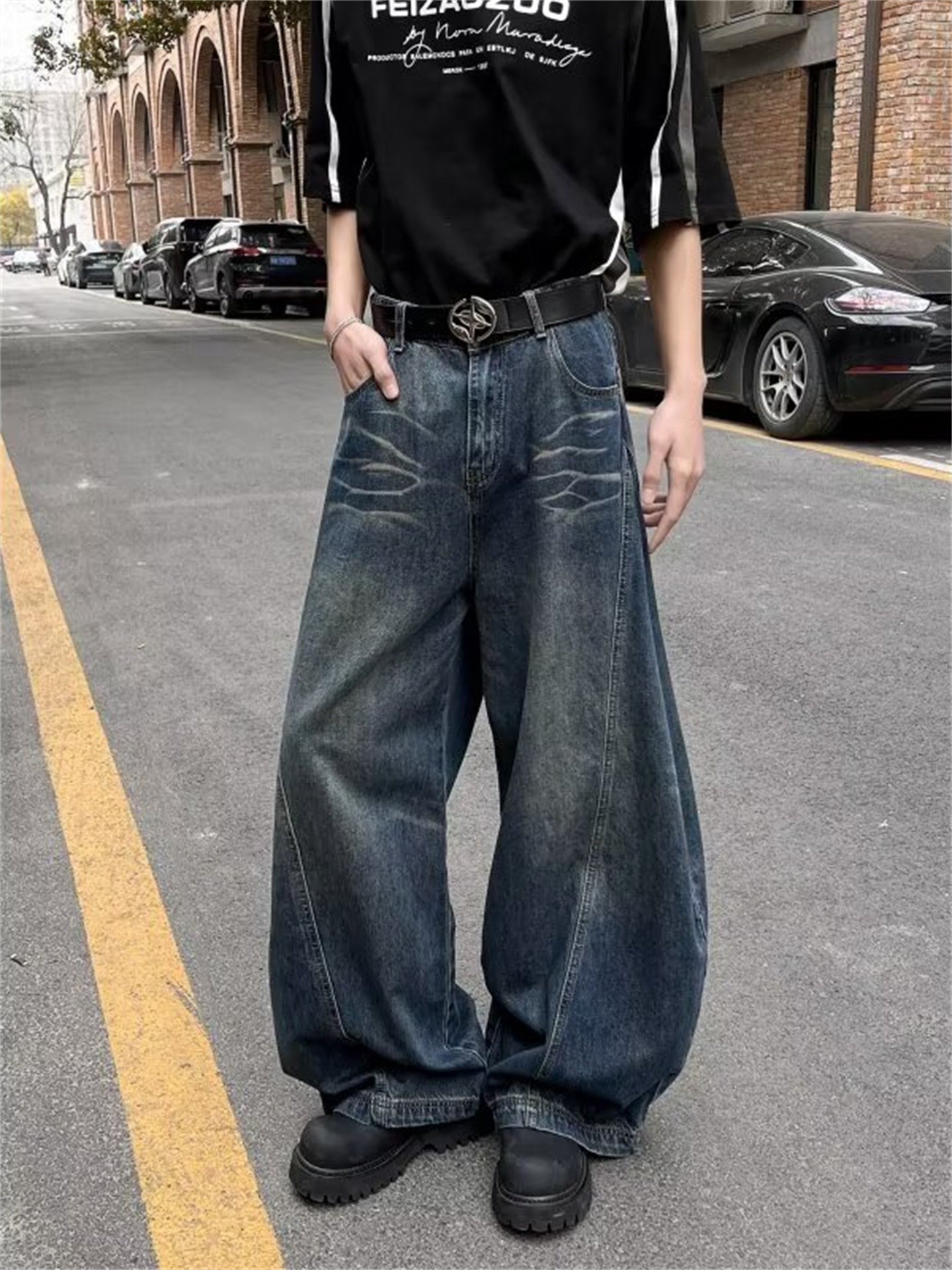 Loose straight fit Men's Denim Jeans