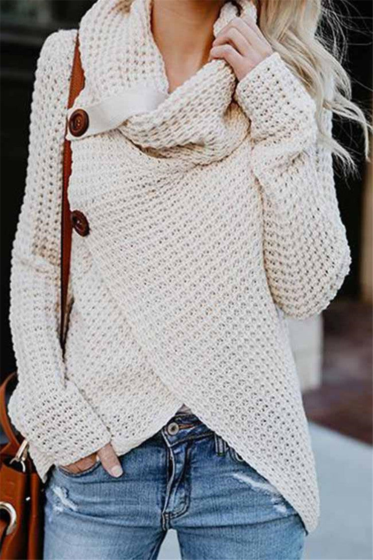 Women's High Neck Knit Sweater