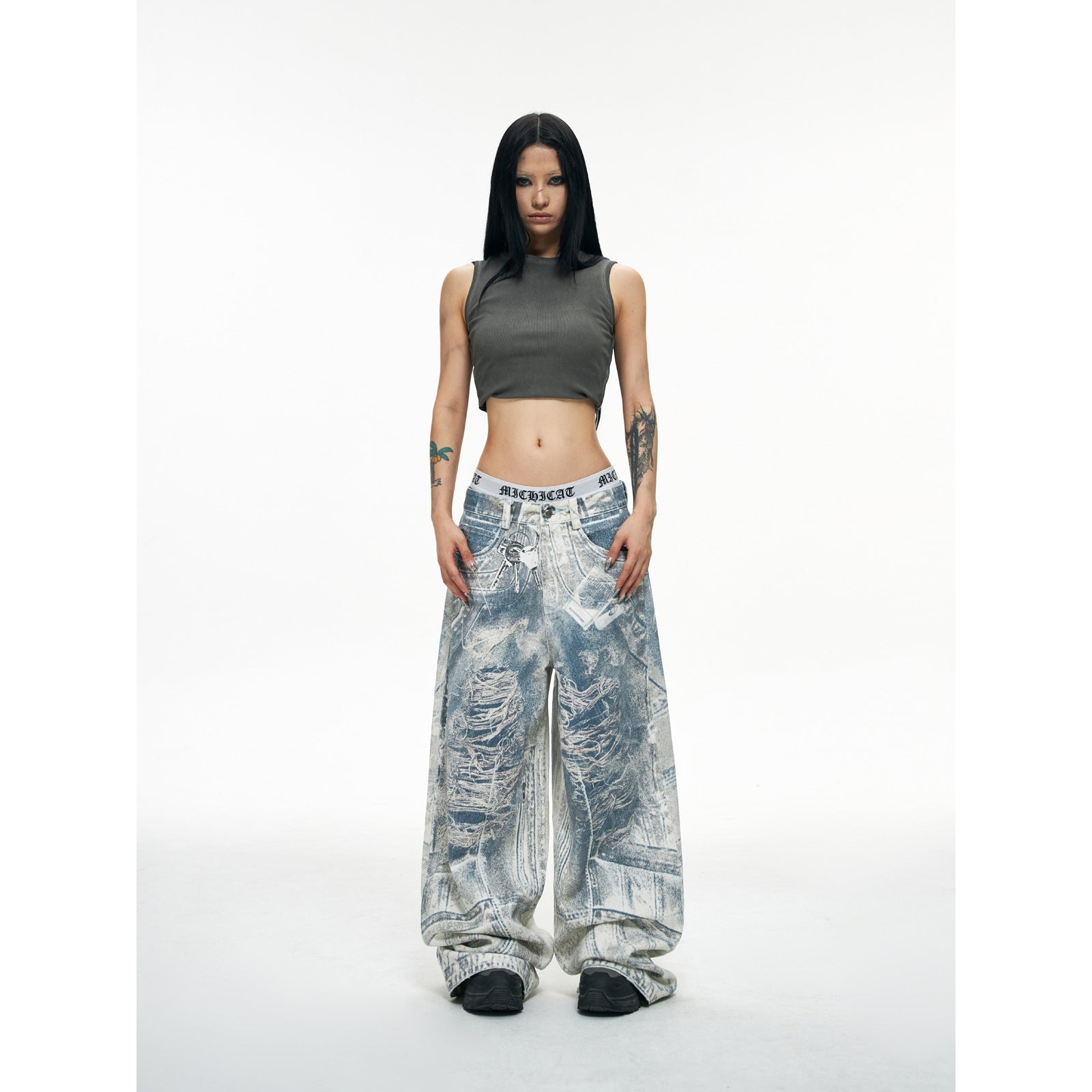 Unisex Jeans, wide-leg pants