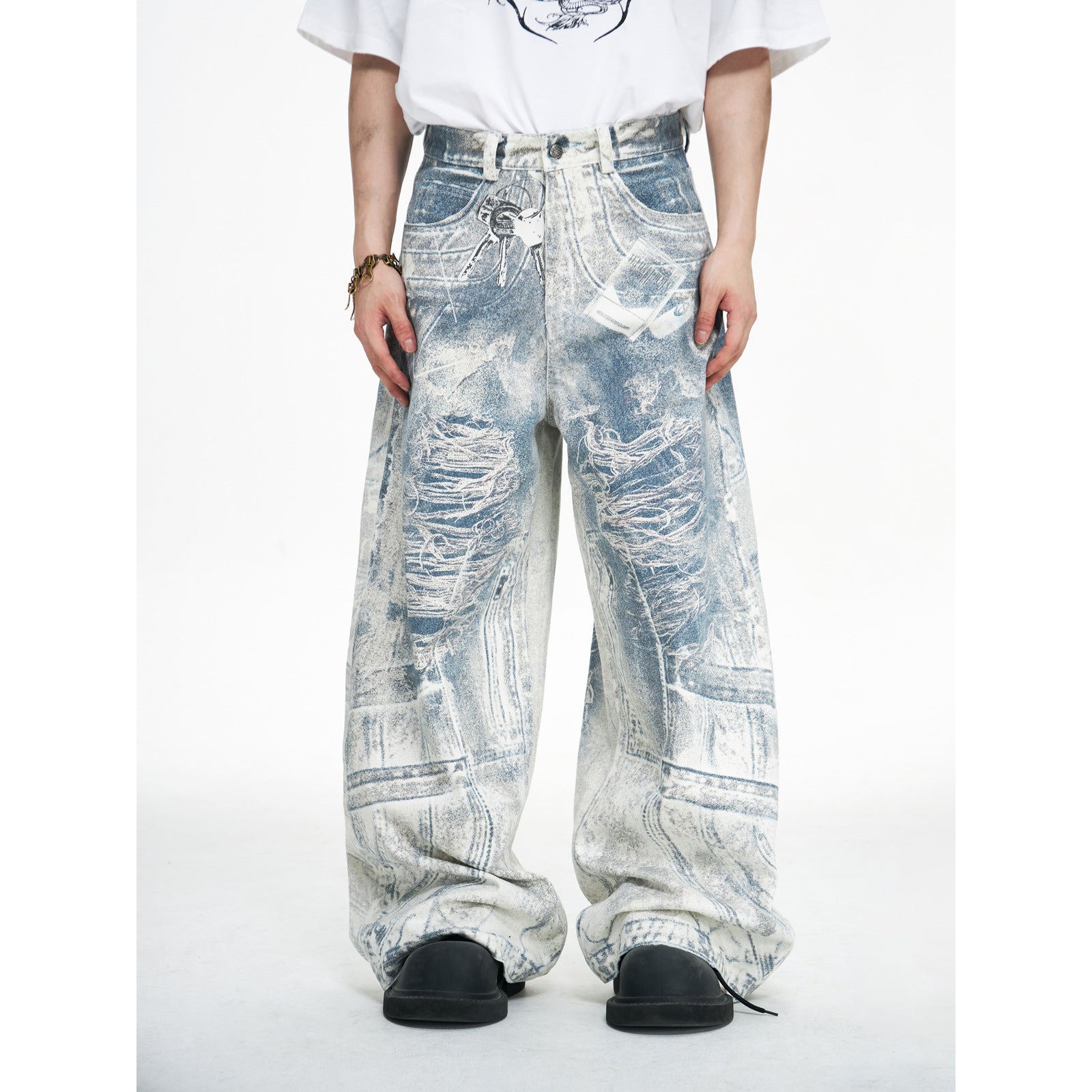 Unisex Jeans, wide-leg pants