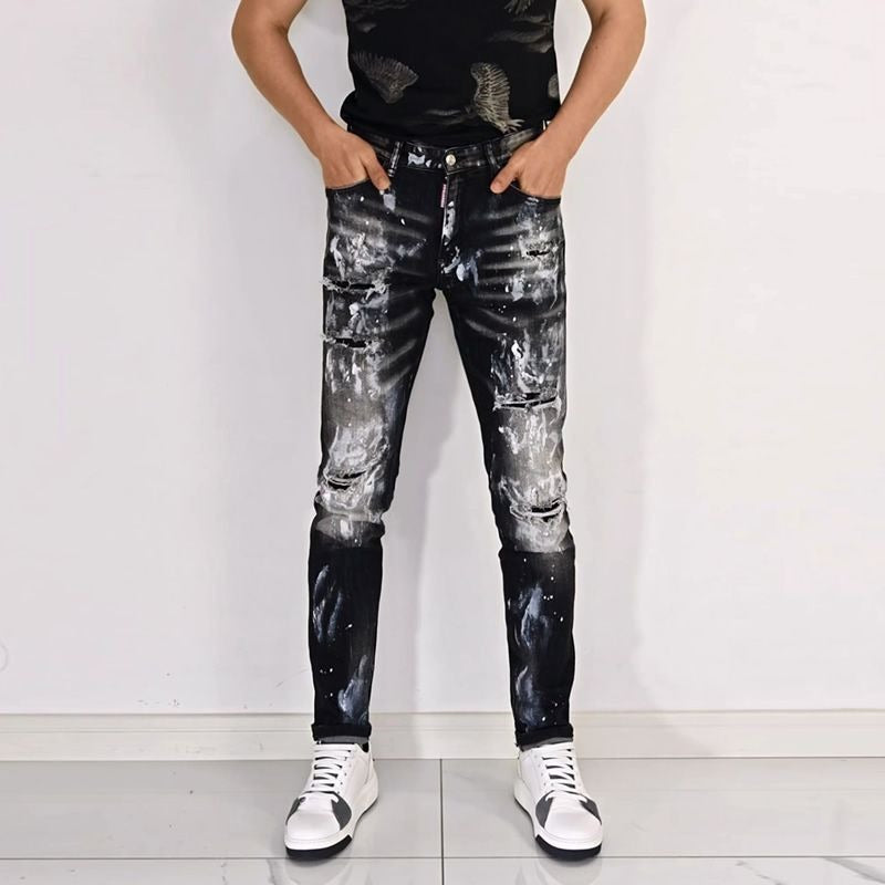 Men's Slim Fit Ripped Jeans