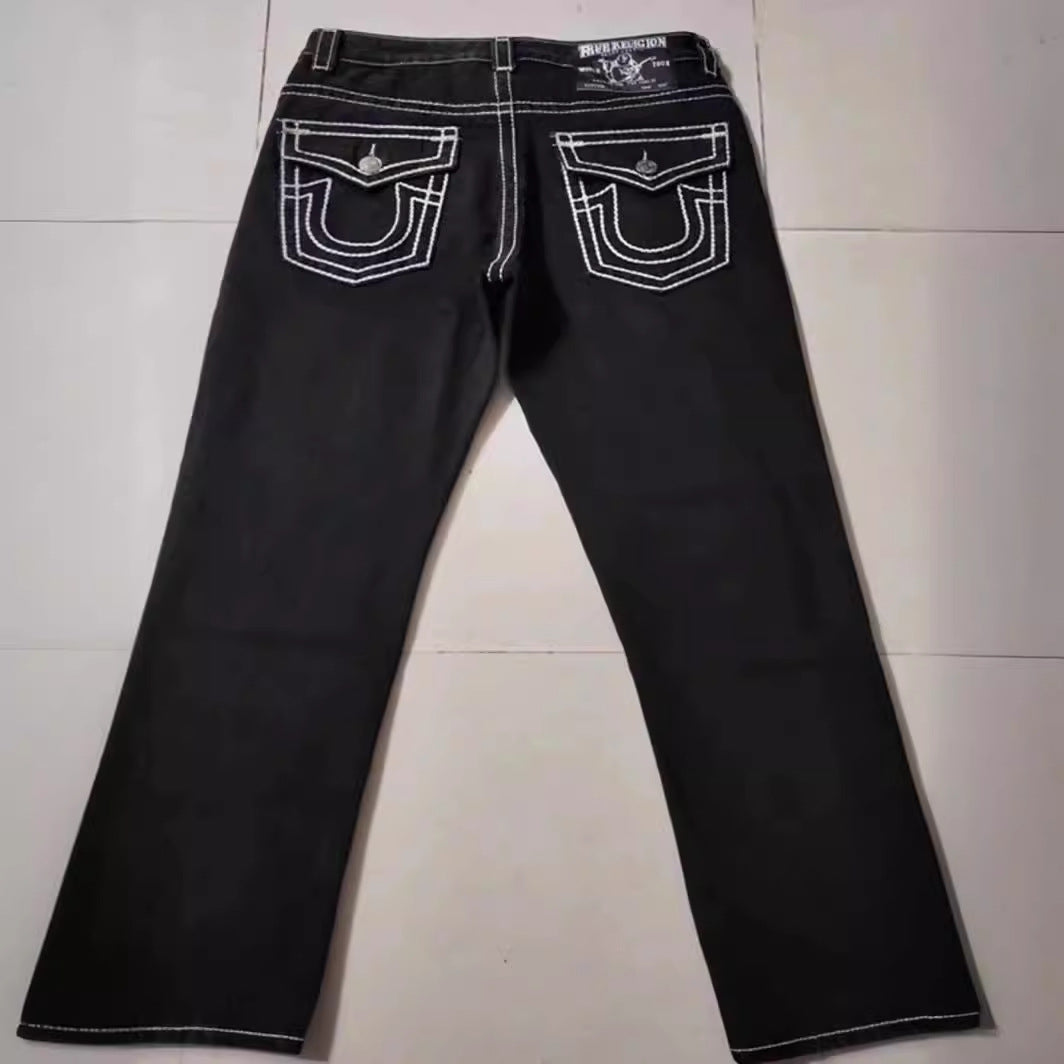 Streetwear brand denim casual pants