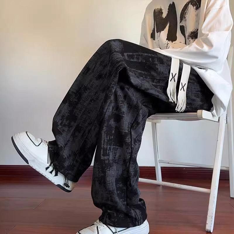 Men's Tie-Dye Wide-Leg Casual Pants