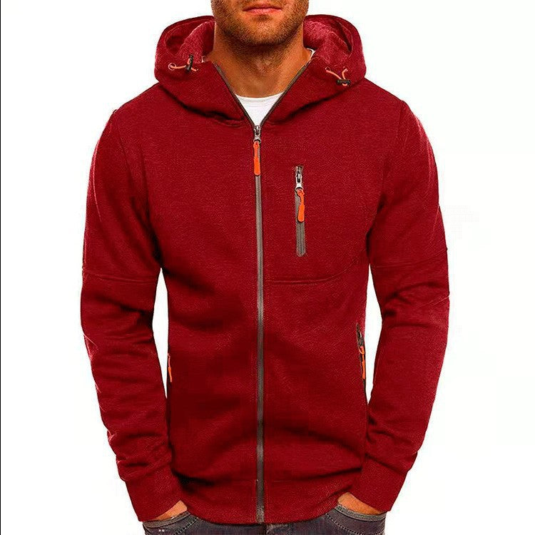 Men's Fleece-Lined Hooded Zipper Sweater