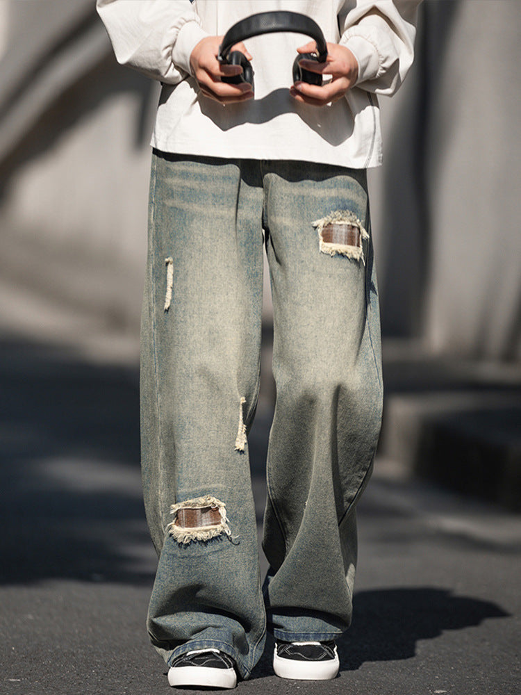 Ripped Prellis Stitched Jeans