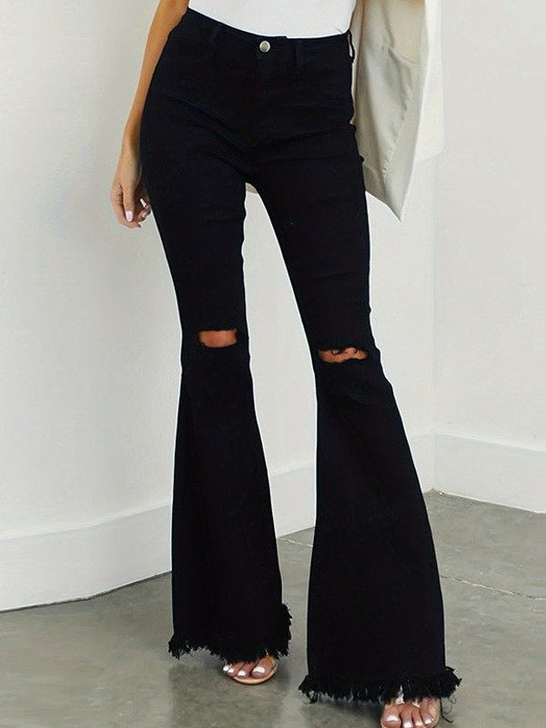Spicy Girl Ripped Flared jeans