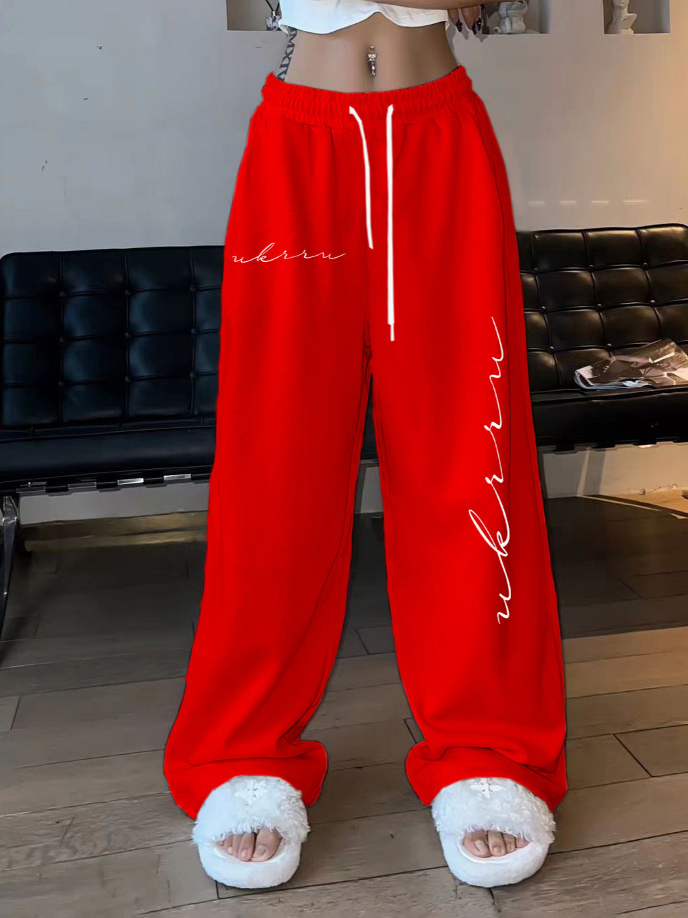 Women's Hip-Hop High-Waisted Loose Drawstring Pants