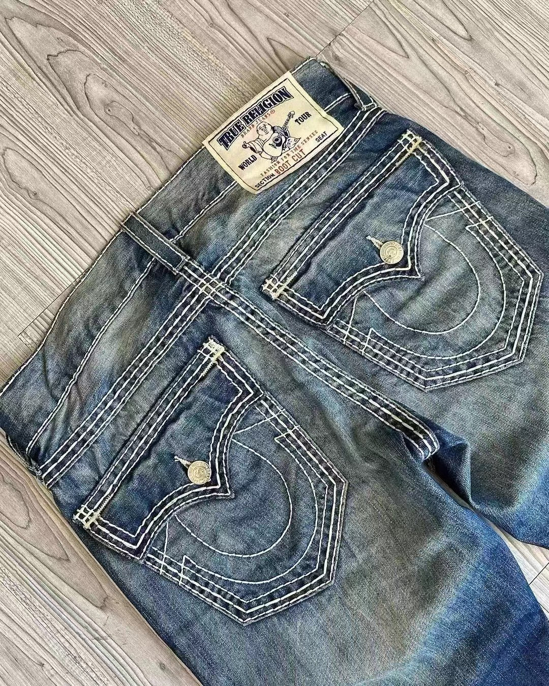 Streetwear brand denim casual pants