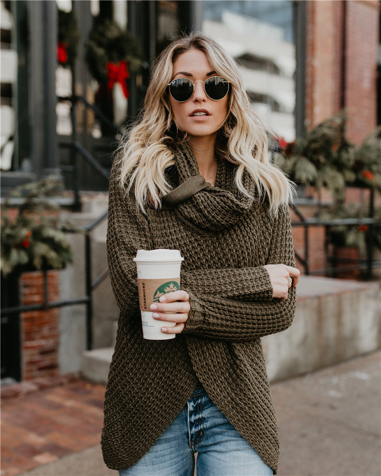 Women's High Neck Knit Sweater