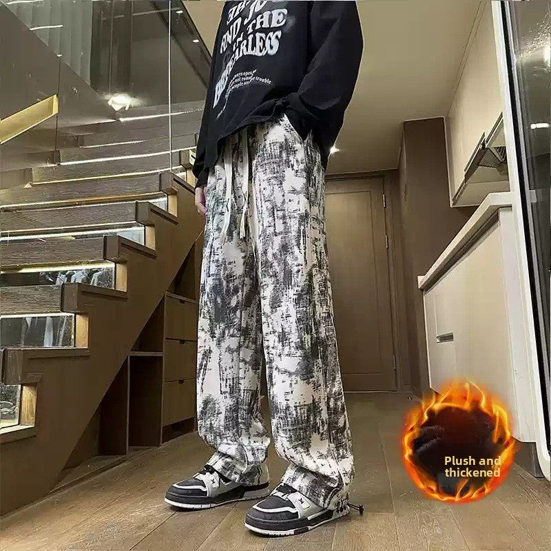 Men's Tie-Dye Wide-Leg Casual Pants