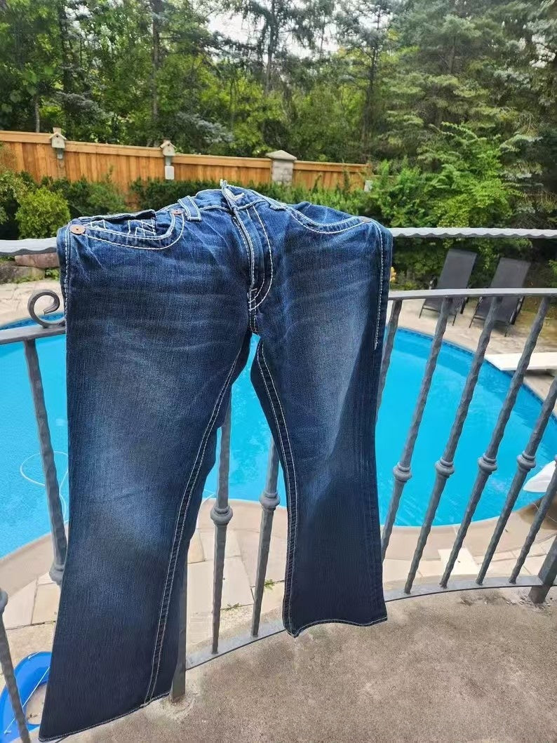 Fashion Straight Leg Denim Jeans