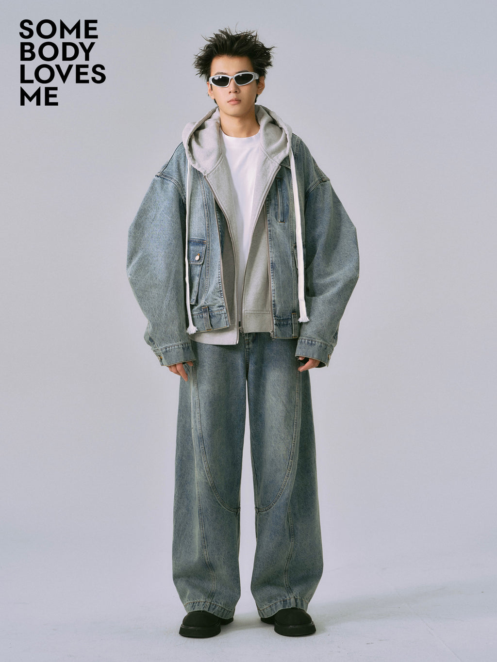 Ultra-Loose Heavy-Duty Washed Baggy Jeans