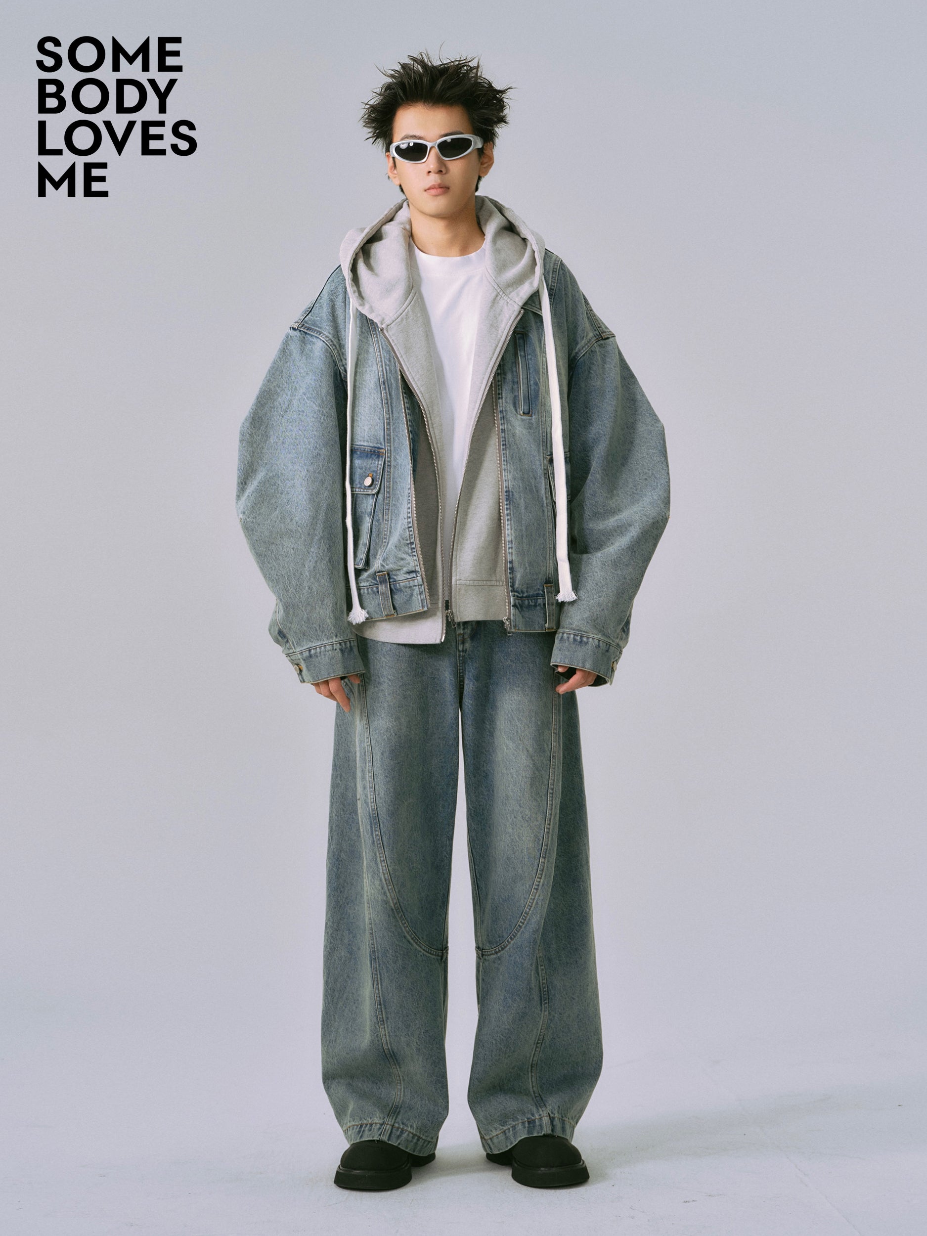 Ultra-Loose Heavy-Duty Washed Baggy Jeans