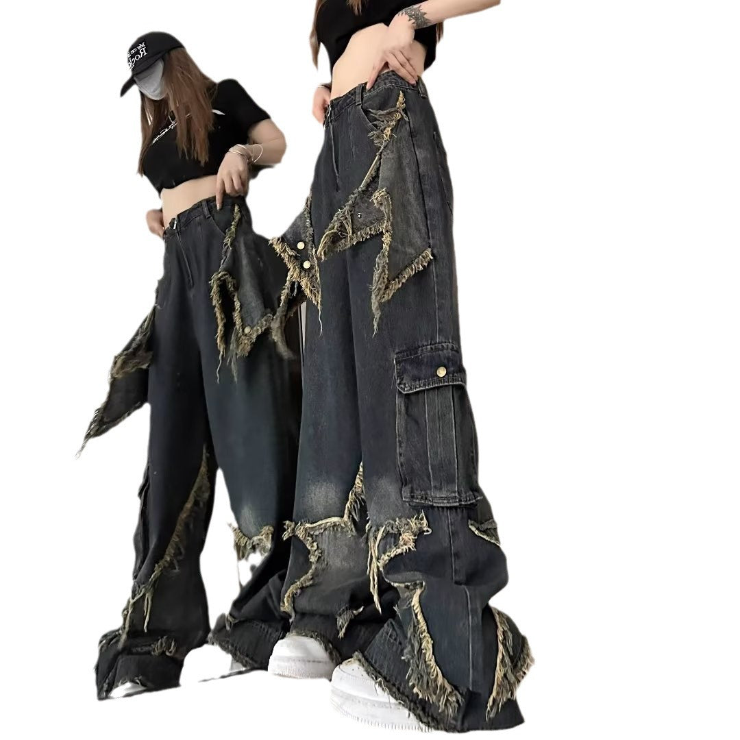 American-style retro loose jeans