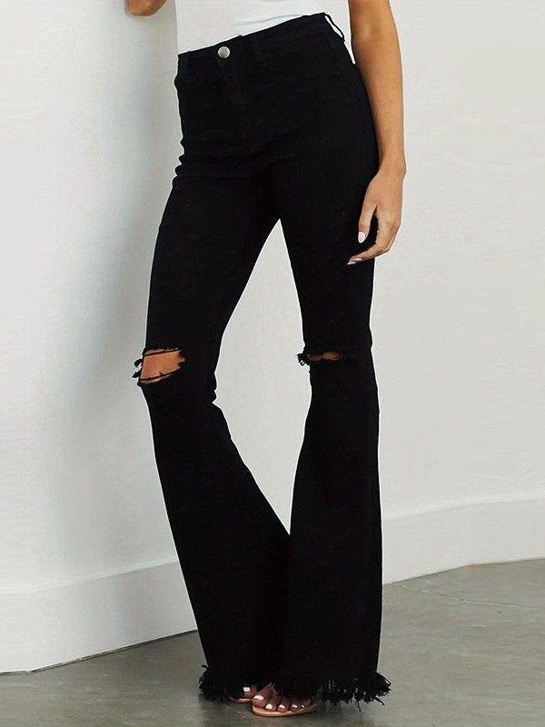 Spicy Girl Ripped Flared jeans