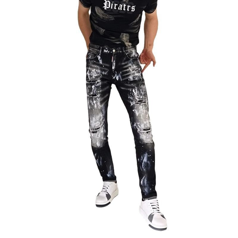 Men's Slim Fit Ripped Jeans